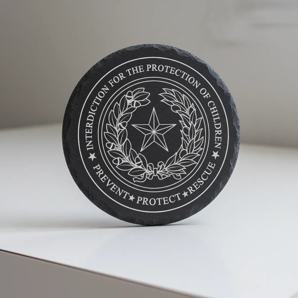 Interdiction For The Protection Of Children Seal SVG

Law Enforcement Child Protection Vector Design

Prevent Protect Rescue Star Seal Engraving File

IPC Task Force Sign CNC File

Oak Wreath and Star Emblem Vector for Lasers