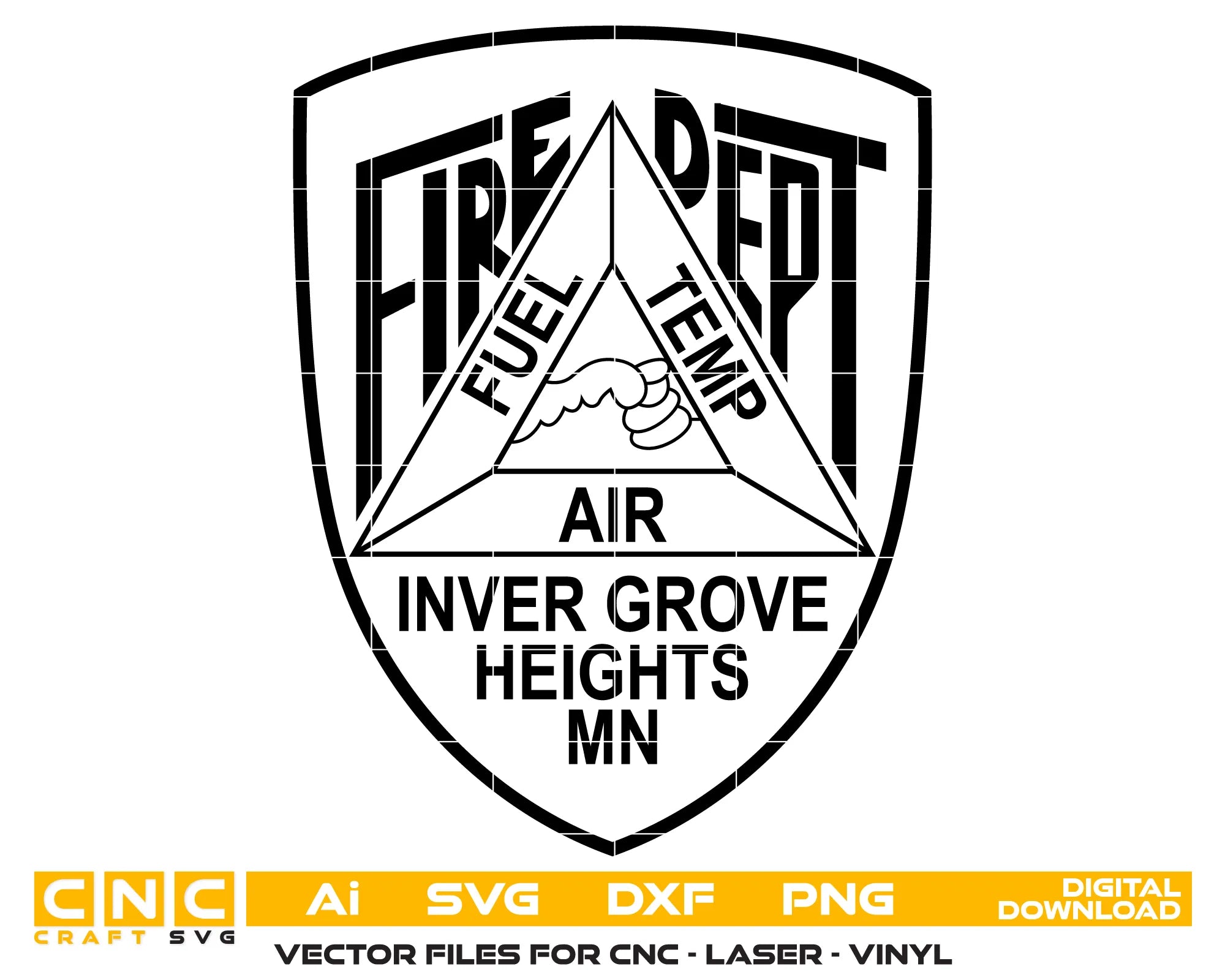 Inver Grove Heights Fire Department Logo SVG Minnesota Firefighter Vector