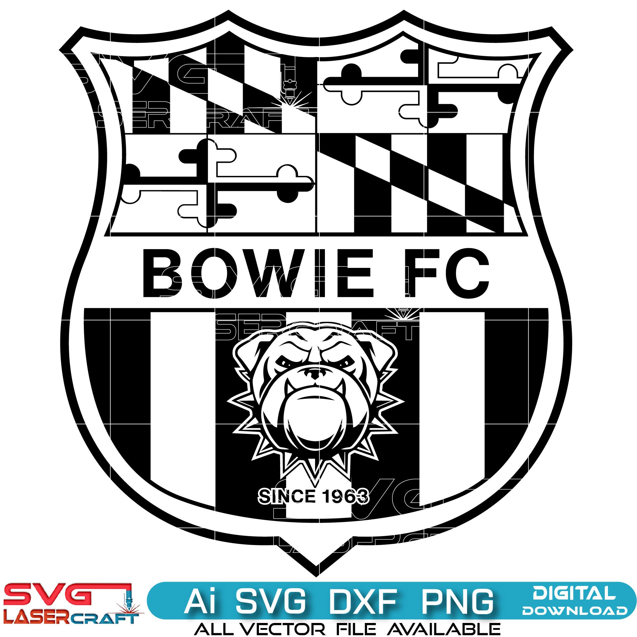 Bowie Fc Since Logo vector art