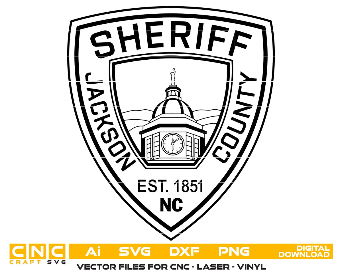 Jackson County Sheriff's Office Patch North Carolina SVG Police Vector