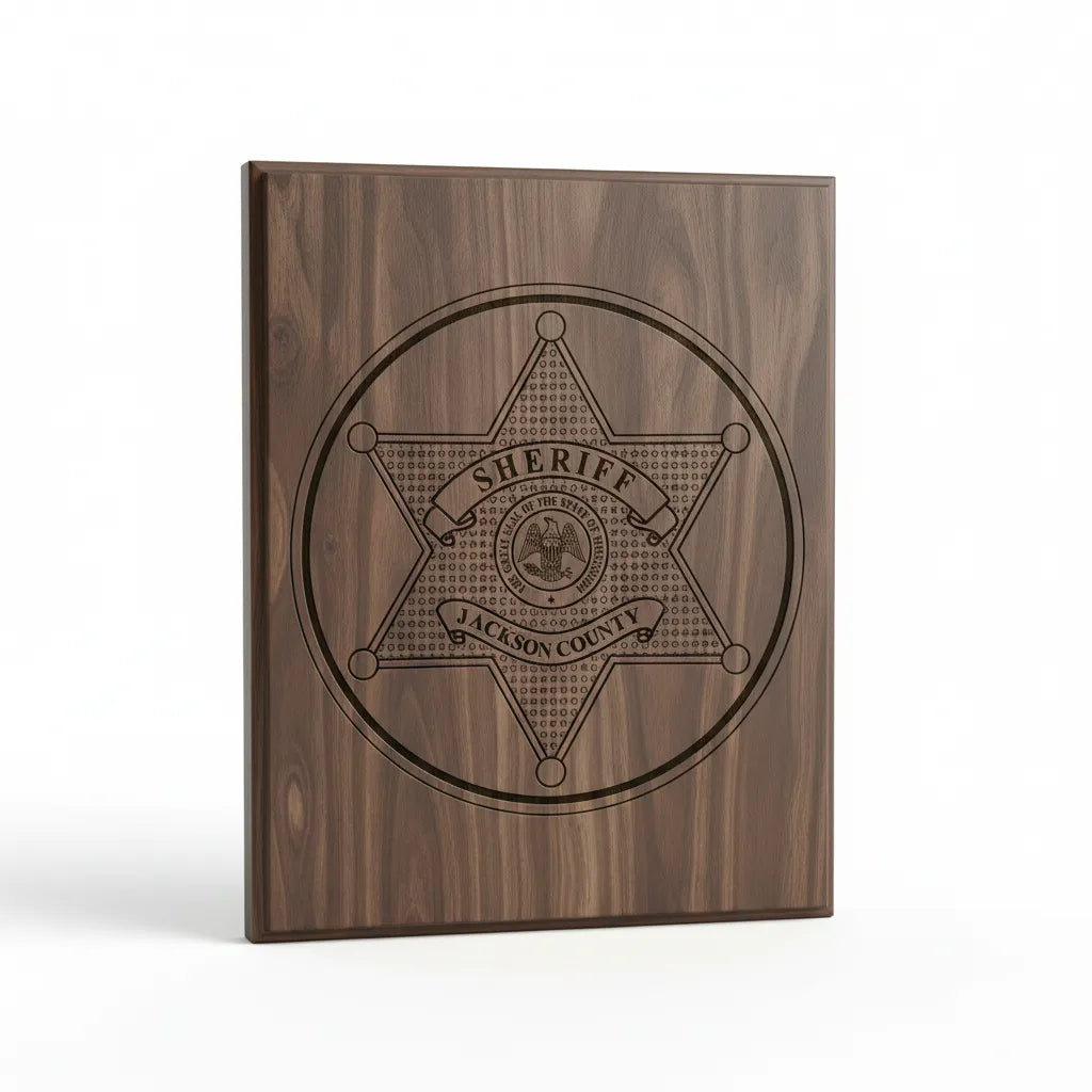 Jackson County Sheriff Badge SVG

Mississippi Law Enforcement Vector

6-Point Star Sheriff Emblem

Deputy Plaque Engraving File

Jackson County Sheriff Sign CNC File
