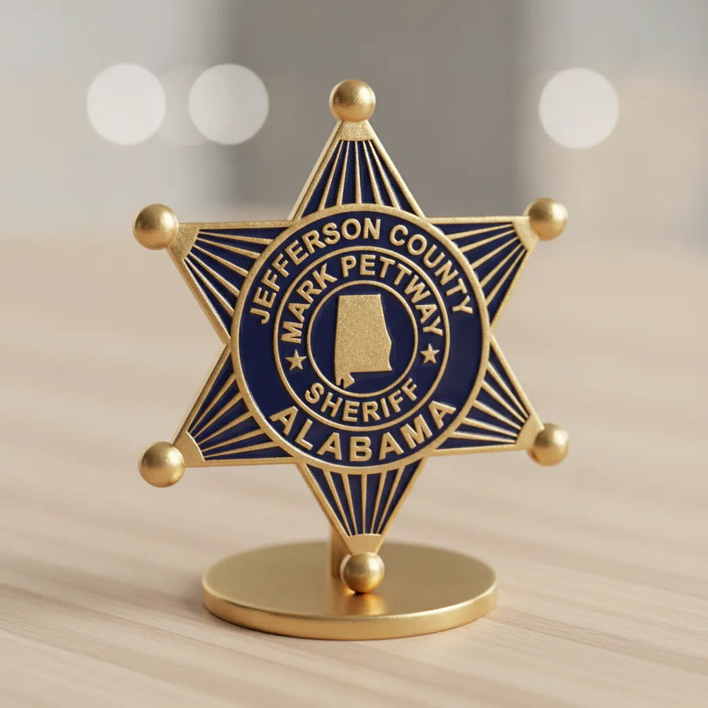 Jefferson County AL Sheriff Badge SVG

Alabama Law Enforcement 6 Point Star Vector

State of Alabama Map Silhouette Engraving File

Jefferson County Sheriff Sign CNC File

Sheriff Star Badge Vector for Lasers