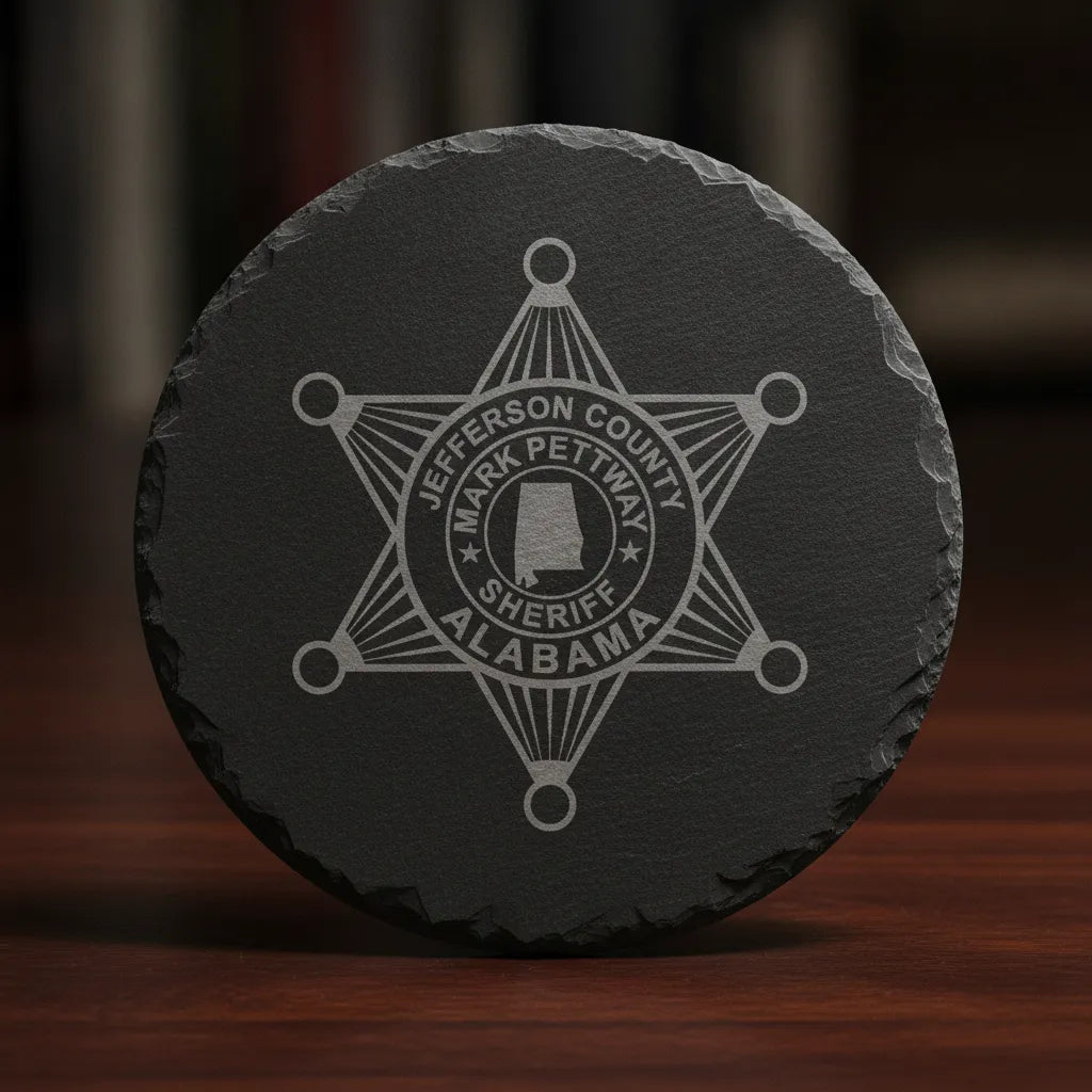 Jefferson County AL Sheriff Badge SVG

Alabama Law Enforcement 6 Point Star Vector

State of Alabama Map Silhouette Engraving File

Jefferson County Sheriff Sign CNC File

Sheriff Star Badge Vector for Lasers