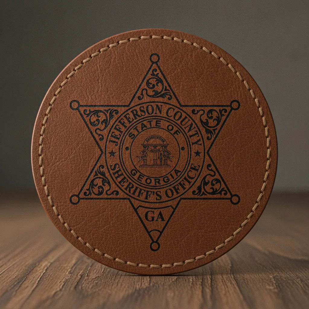 Jefferson County Sheriff Badge SVG

Georgia Law Enforcement Vector

Jefferson County Sheriff Emblem

Officer Plaque Engraving File

Sheriff Badge Sign CNC File