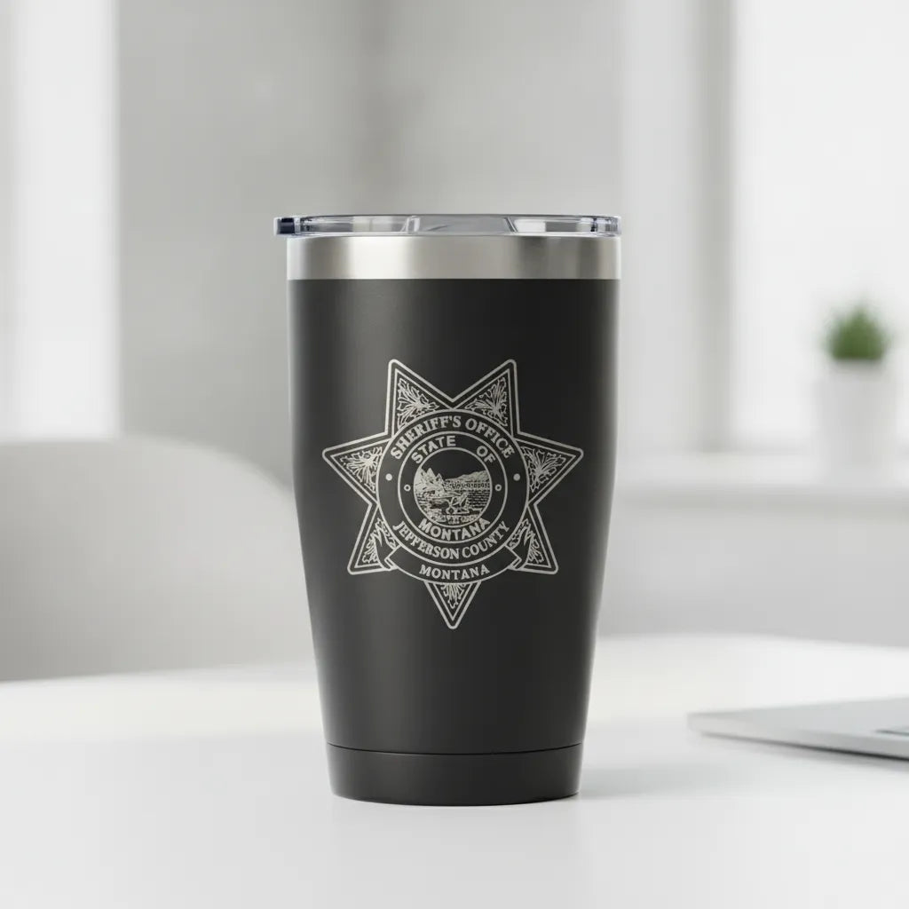 Jefferson County Sheriff Badge SVG

Montana Law Enforcement Vector

Jefferson County Sheriff Emblem

Officer Plaque Engraving File

Sheriff Badge Sign CNC File