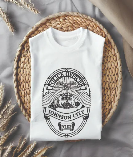 Johnson City Police Officer Badge SVG Tennessee Law Enforcement Vector