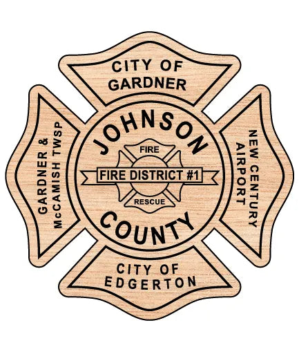 Johnson County Fire District #1 Badge SVG Firefighter Vector