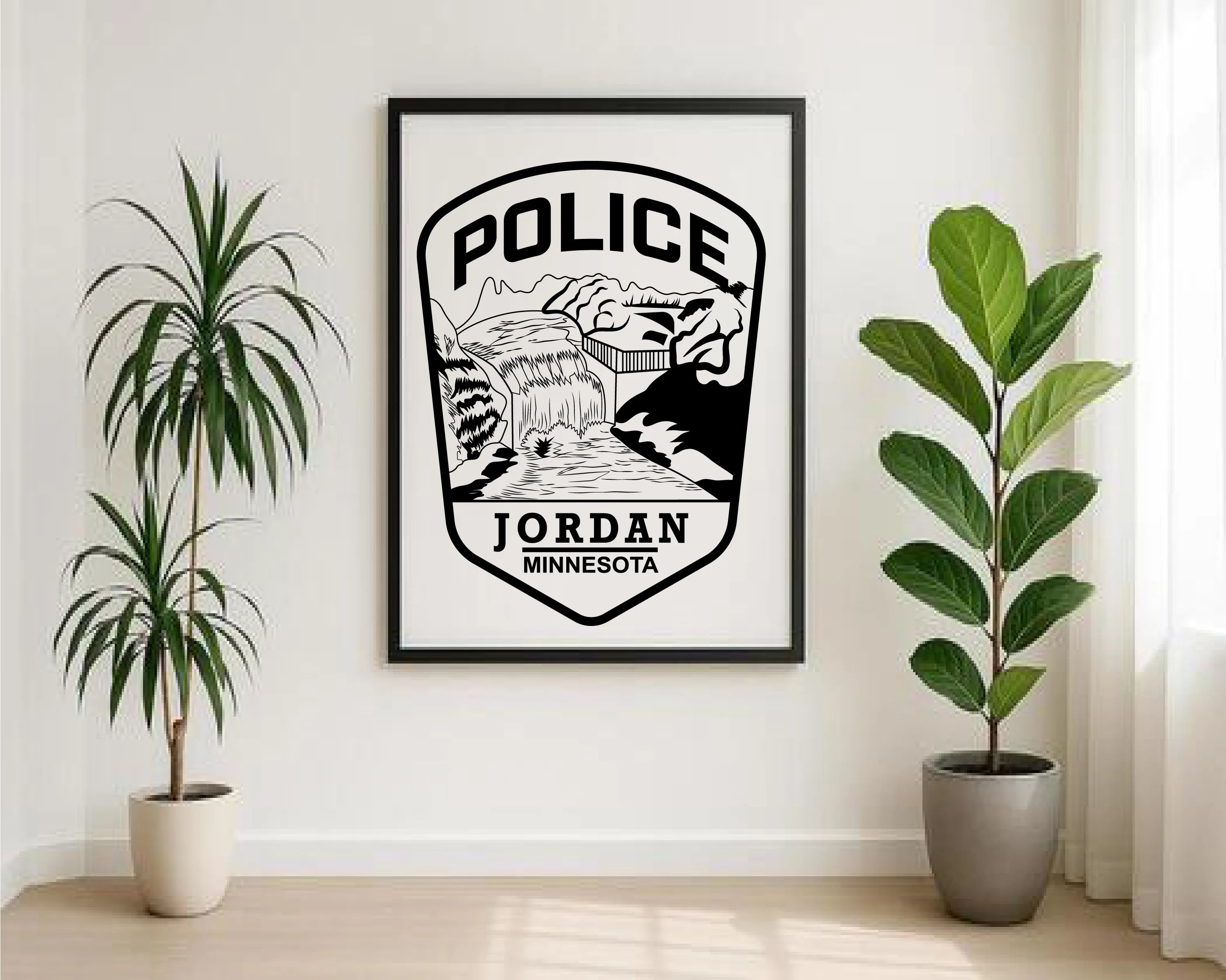 Jordan Police Department Patch Minnesota SVG Minnesota Law Enforcement Vector