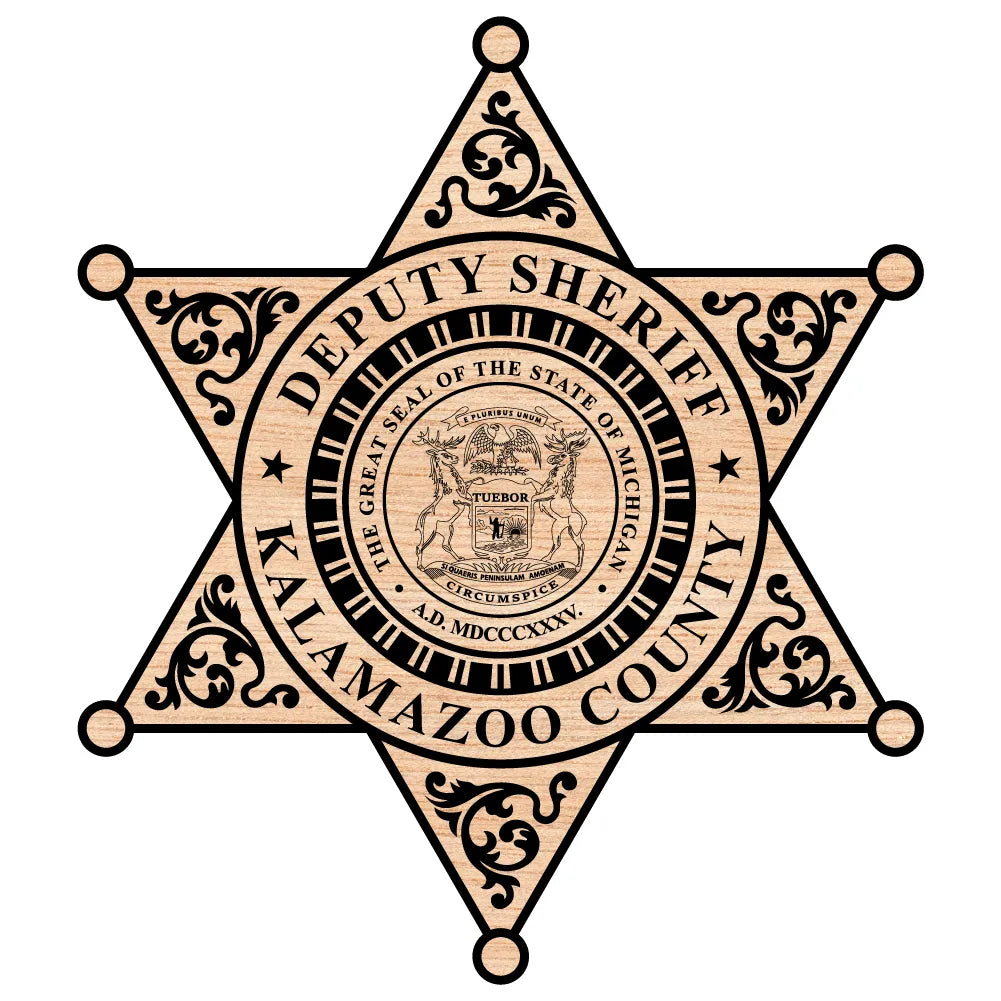 Kalamazoo County Deputy Sheriff Badge SVG Michigan Law Enforcement Vector