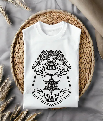 Kalamazoo County Sheriff Lieutenant 195th Anniversary Badge SVG Michigan Law Enforcement Vector