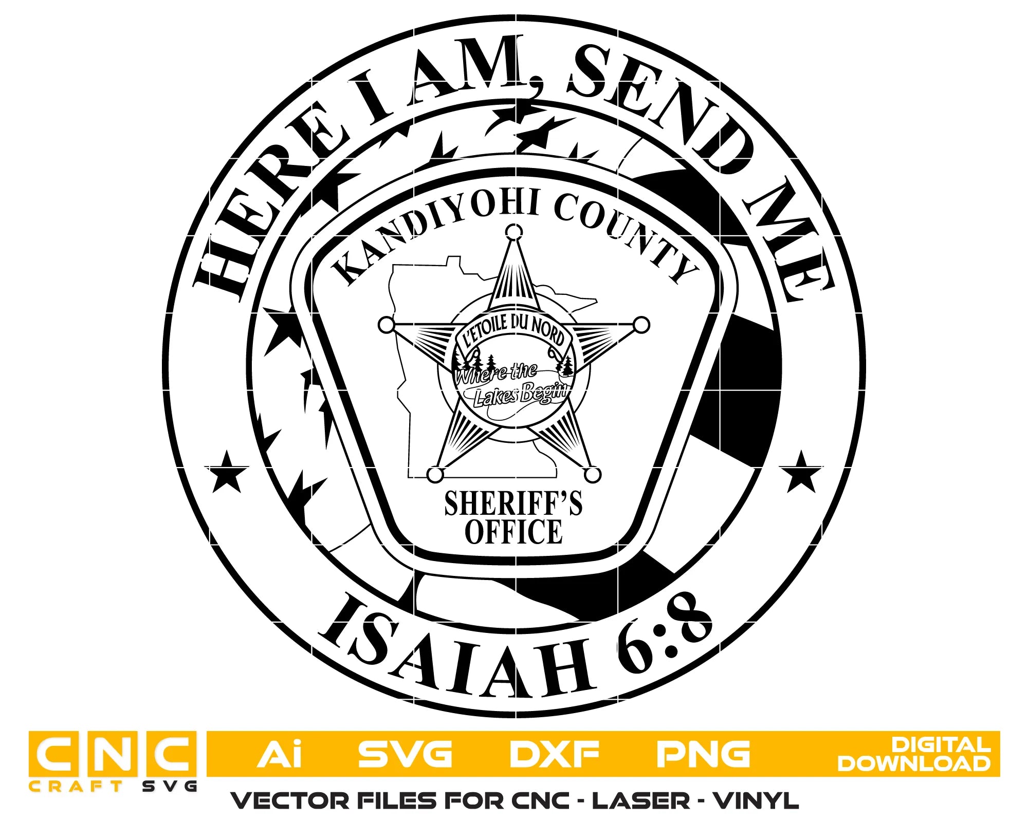 Kandiyohi County Sheriff Office Patch SVG Minnesota Law Enforcement Vector