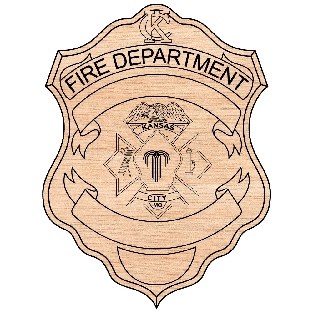 Kansas City Fire Department Badge SVG Firefighter Vector