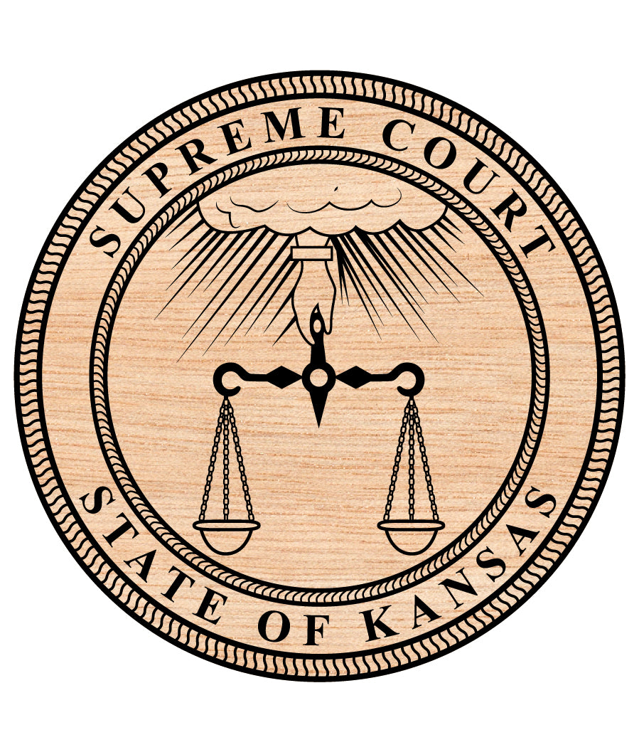 Kansas Supreme Court Seal SVG

State of Kansas Judicial Emblem

Hand Holding Scales of Justice Vector

Legal Seal for Laser Engraving

Kansas Court Logo CNC File