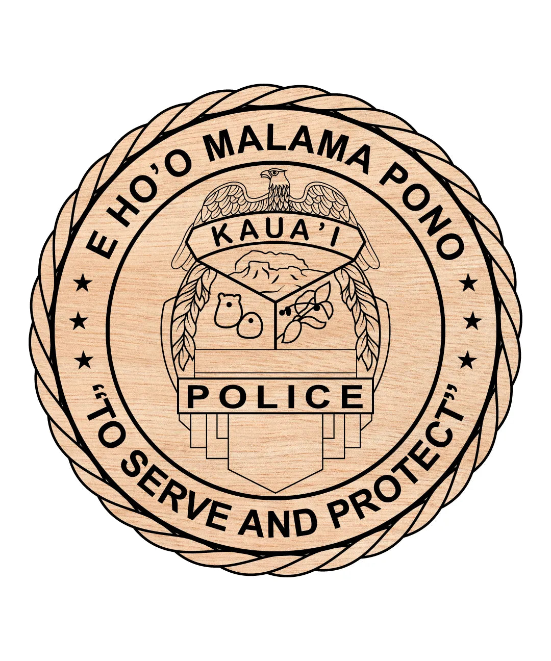Kauaʻi County Police Department Badge SVG Hawaii Law Enforcement Vector