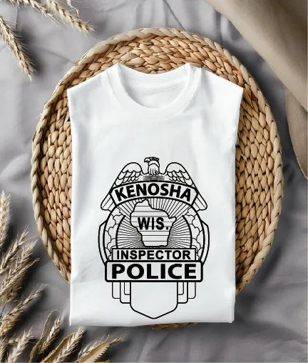 Kenosha Police Inspector Badge SVG Wisconsin Law Enforcement Vector