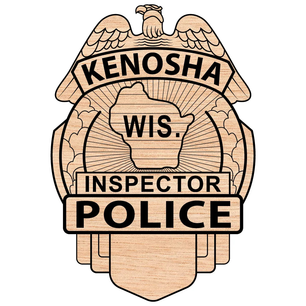 Kenosha Police Inspector Badge SVG Wisconsin Law Enforcement Vector