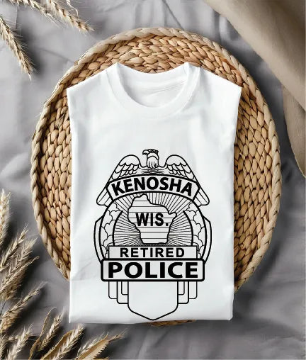 Kenosha Police Retired Badge SVG Wisconsin Law Enforcement Vector