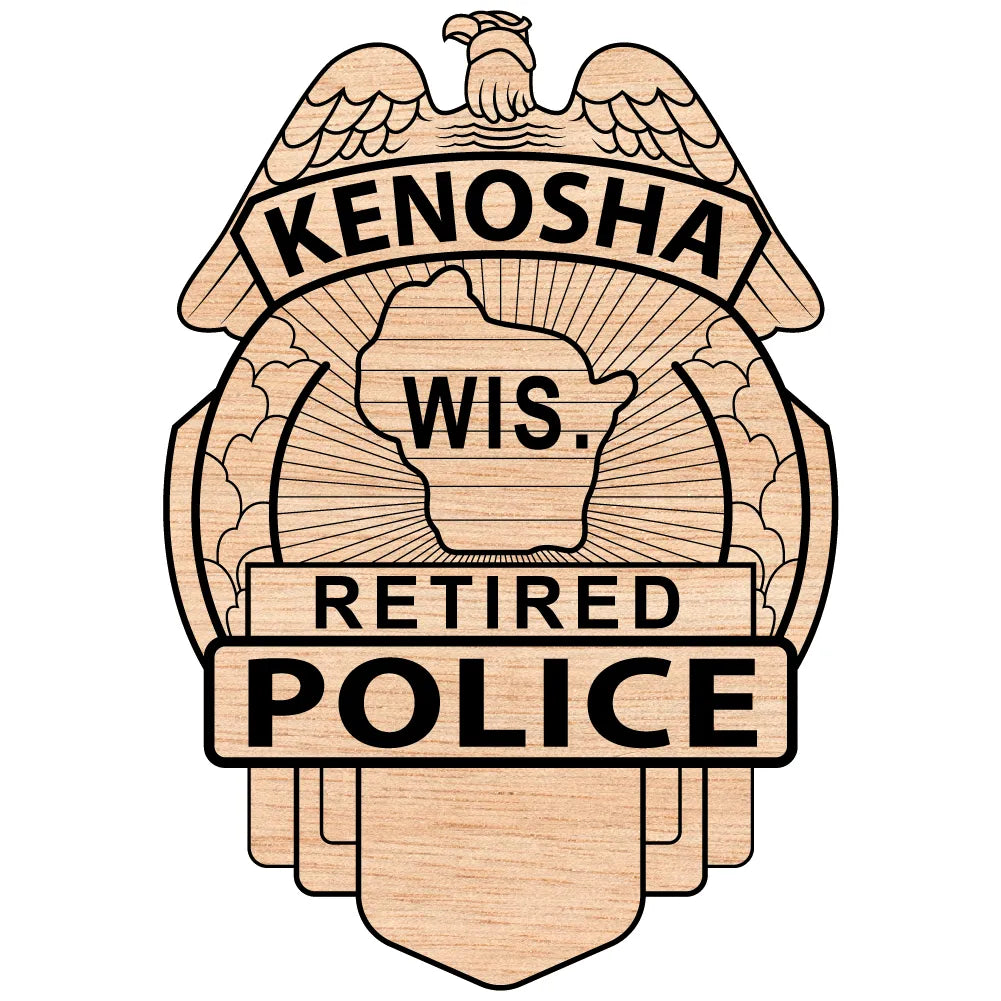 Kenosha Police Retired Badge SVG Wisconsin Law Enforcement Vector