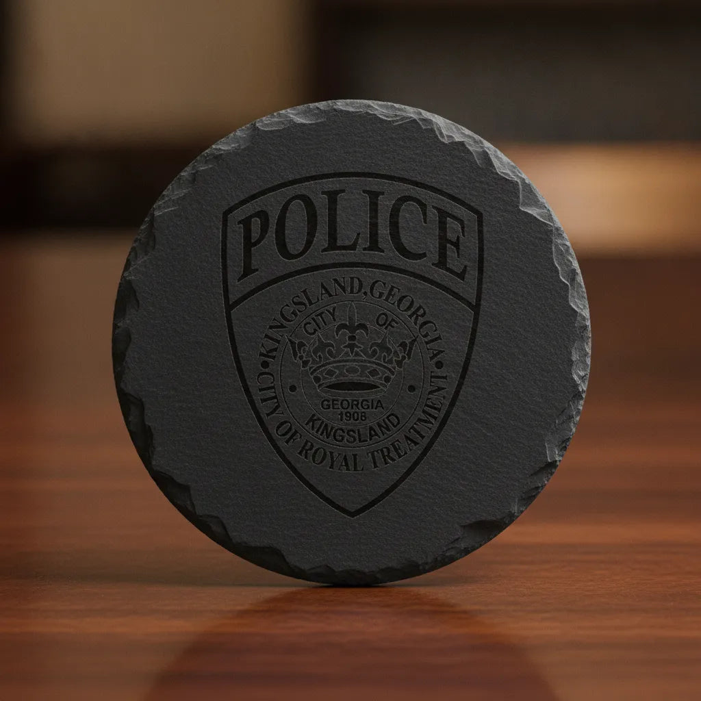 Kingsland GA Police Department Patch SVG

Georgia Law Enforcement Shield Vector

Royal Crown Police Seal Engraving File

Kingsland Police Patch Sign CNC File

City of Royal Treatment Vector for Lasers