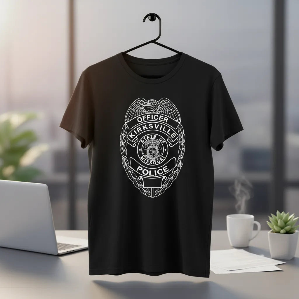 Kirksville Police Officer Badge SVG

Missouri Law Enforcement Vector Design

Eagle Police Badge Engraving File

Kirksville MO Police Sign CNC File

State of Missouri Seal Vector for Laser Cutting