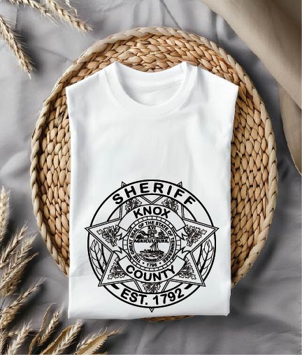 Knox County Sheriff Badge SVG, Knox County Sheriff Badge Vector, Sheriff Badge SVG, Law Enforcement Sheriff Emblem, Sheriff Star Vector, Badge Engraving File