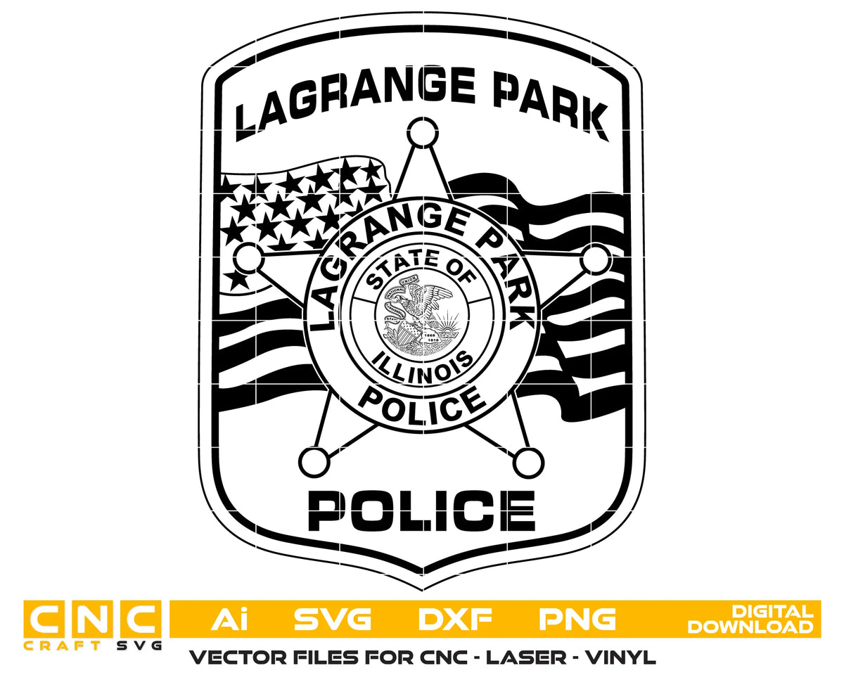 La Grange Park Police Department Patch Illinois SVG Police Vector