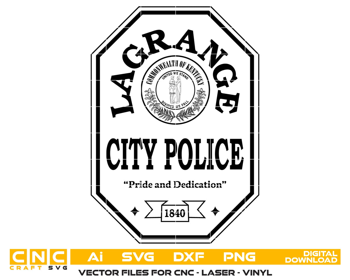 La Grange Police Department Patch Kentucky SVG Police Vector