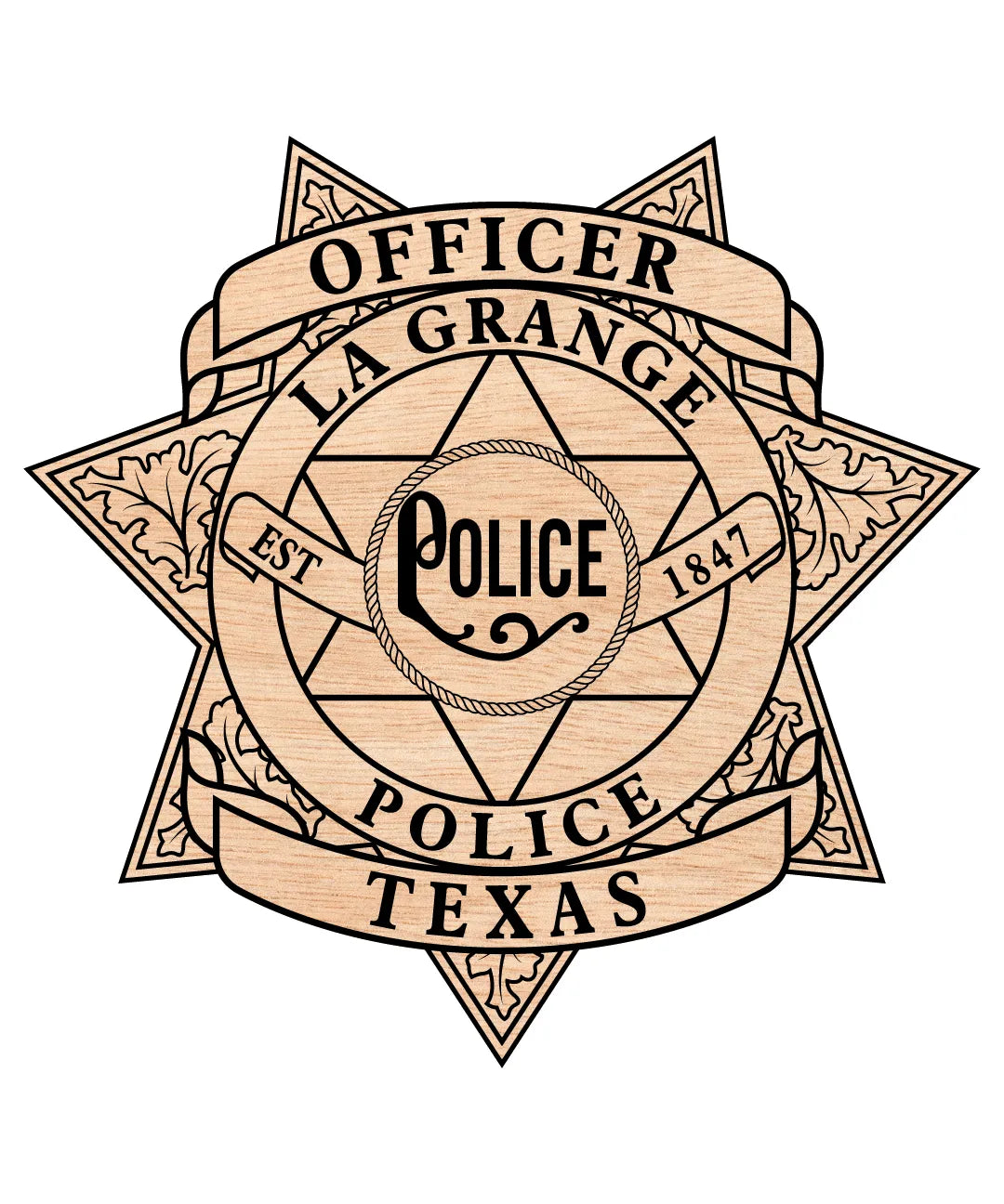 La Grange Texas Police Department Badge SVG Texas Law Enforcement Vector