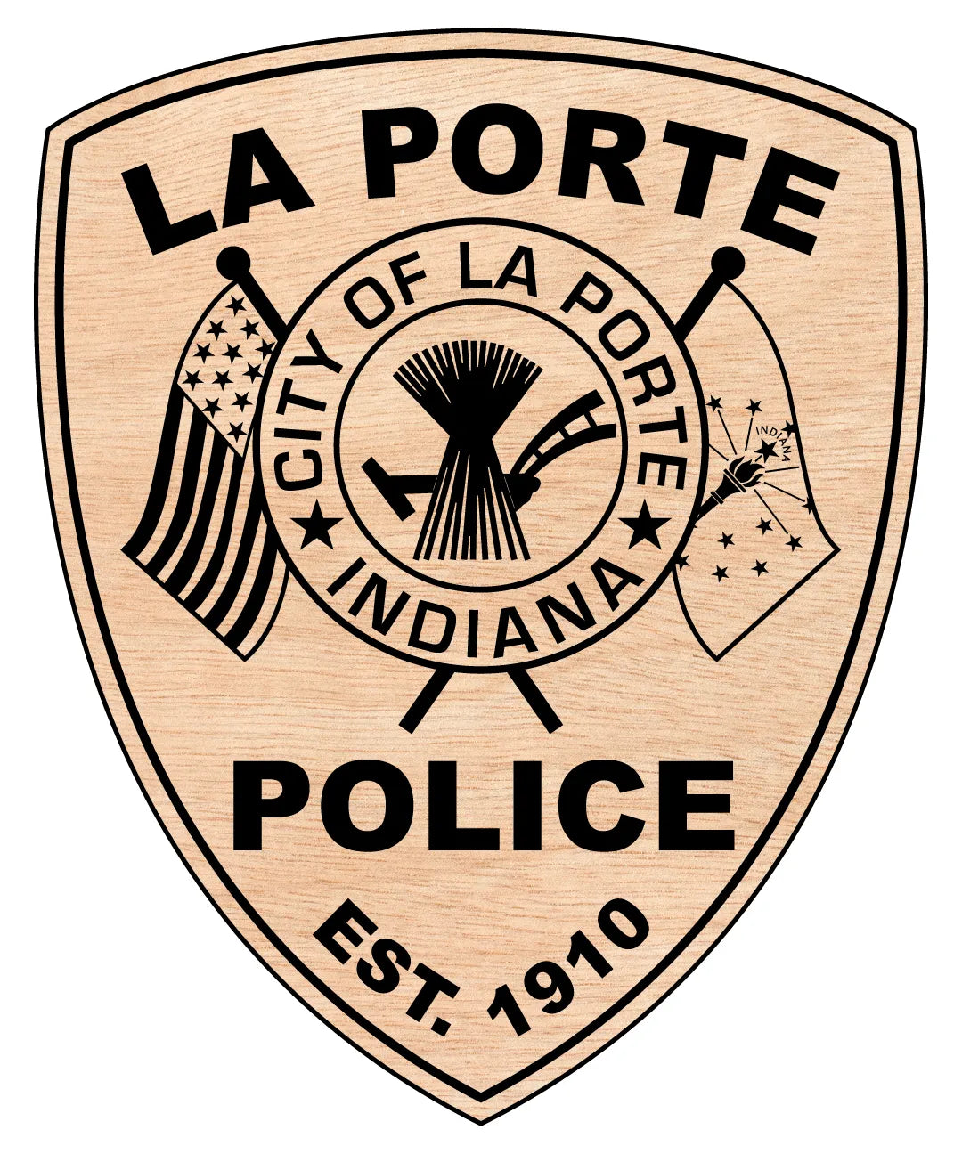 La Porte Police Department Patch Indiana SVG Police Vector