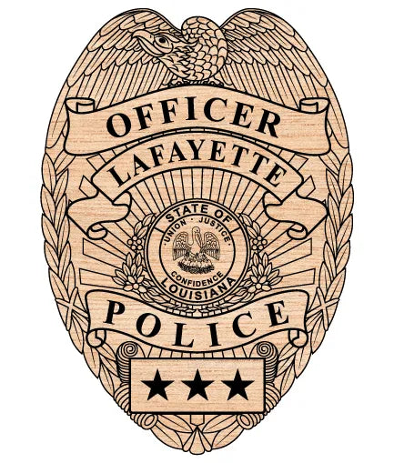 Lafayette Police Officer Badge Louisiana SVG Law Enforcement Vector