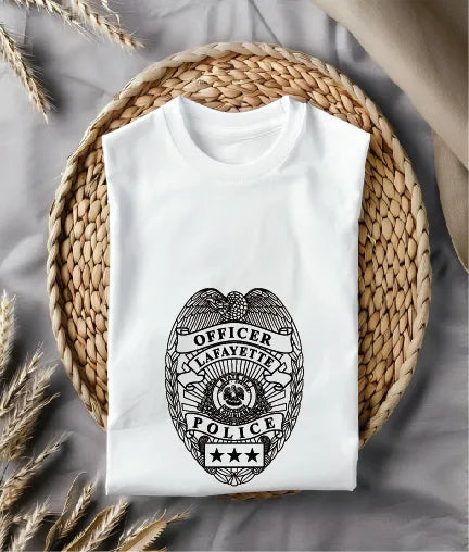 Lafayette Police Officer Badge Louisiana SVG Law Enforcement Vector