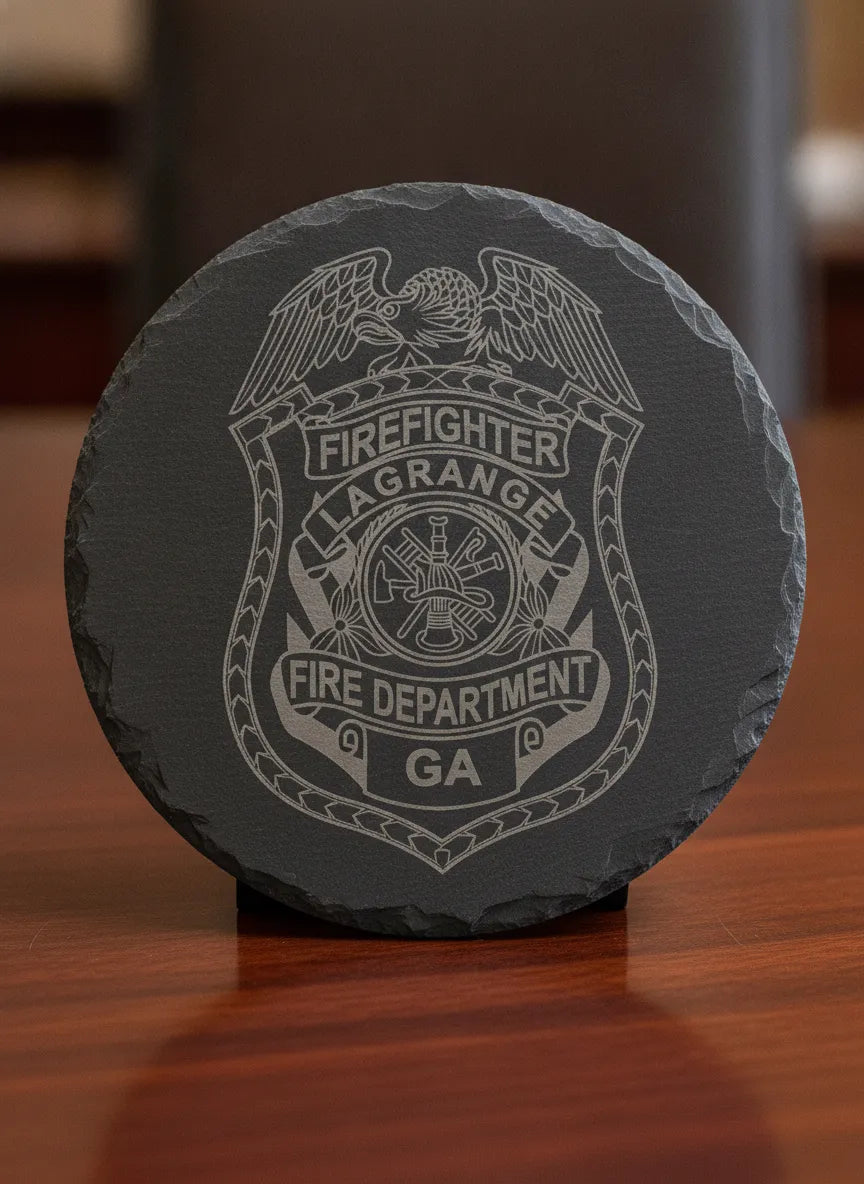 Lagrange GA Firefighter Badge SVG

Georgia Fire Department Shield Vector

Eagle and Fire Scramble Engraving File

Lagrange Fire Badge Sign CNC File

Firefighter Shield Vector for Lasers