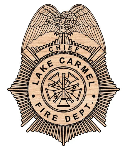 Lake Carmel Fire Department Chief Badge SVG Firefighter Vector