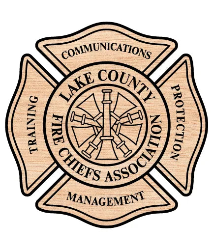 Lake County Fire Chiefs Association Badge Indiana SVG Firefighter Vector