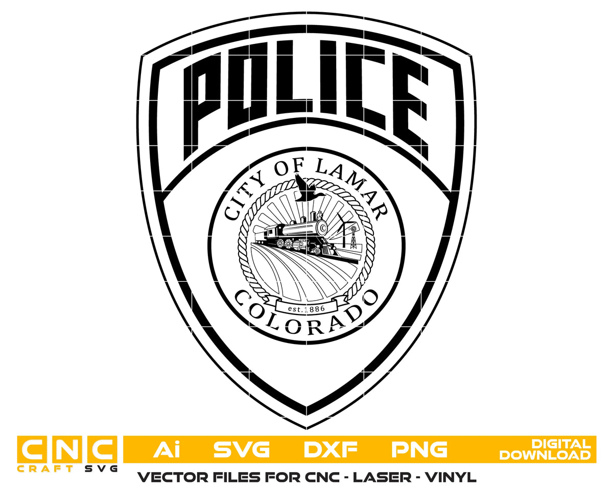 Lamar Police Department Patch SVG Colorado Law Enforcement Vector