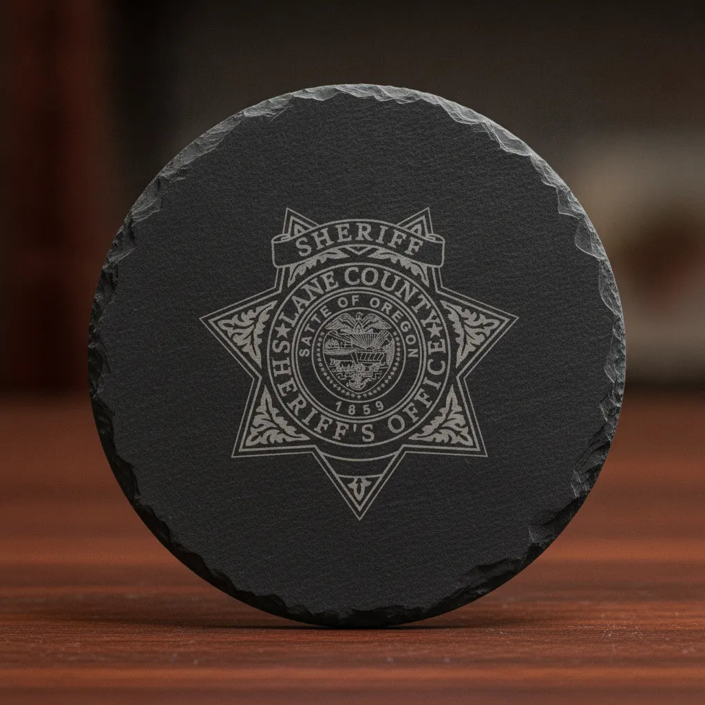 Lane County Sheriff Badge SVG

Oregon Law Enforcement Vector

Lane County Sheriff Emblem

Officer Plaque Engraving File

Sheriff Badge Sign CNC File