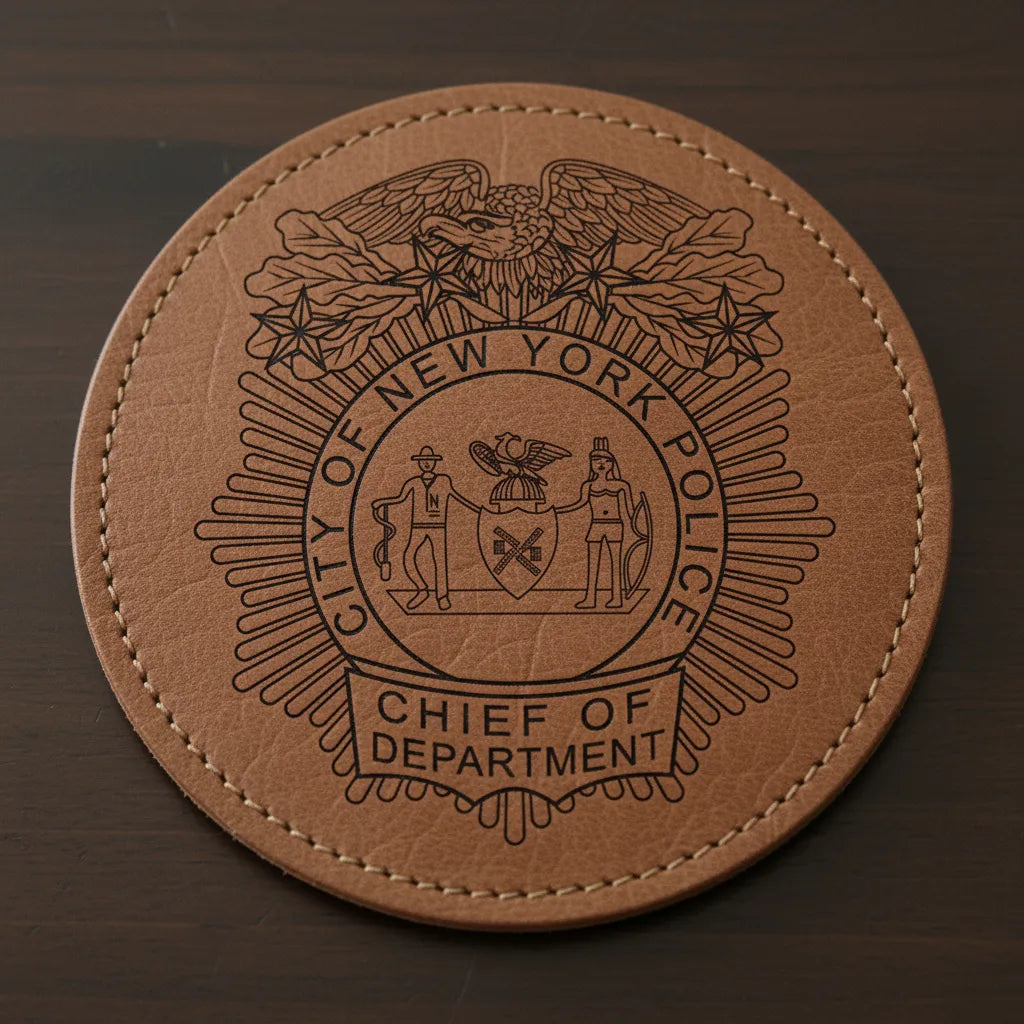 NYPD Chief of Department Badge SVG

New York Law Enforcement Vector Design

NYC Police Sunburst Badge Engraving File

City of New York Police Sign CNC File

NYPD Seal Badge Vector for Laser Cutting