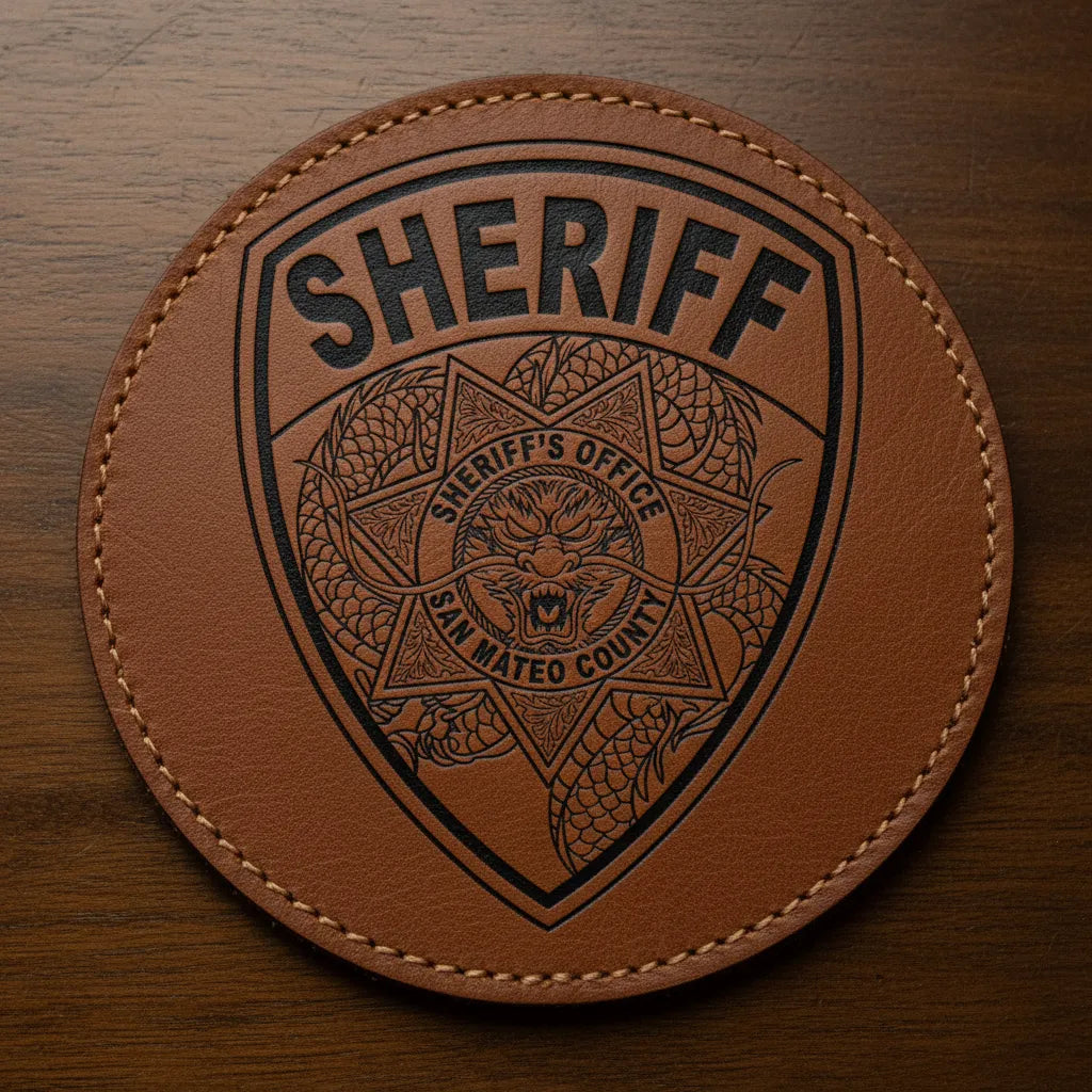 San Mateo County Sheriff Patch SVG

California Law Enforcement Vector Design

Sheriff Shield Patch Engraving File

San Mateo CA Sheriff Sign CNC File

California Bear Patch Vector for Laser Cutting
