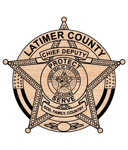 Latimer County Chief Deputy Badge Oklahoma SVG Law Enforcement Vector