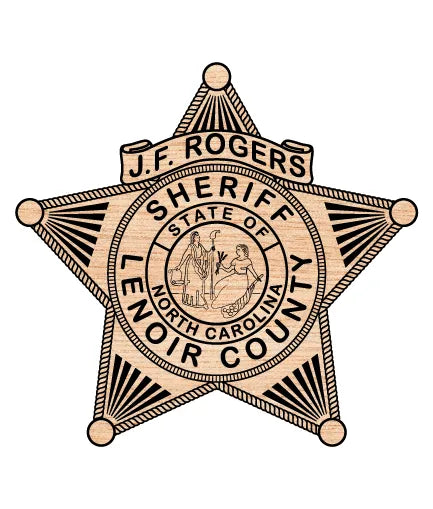 Lenoir County Sheriff J.F. Rogers Badge North Carolina SVG Sheriff Vector