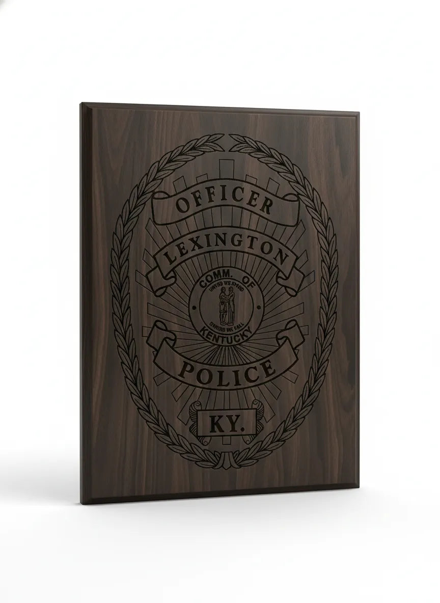 Lexington KY Police Officer Badge SVG

Kentucky Law Enforcement Shield Vector

Commonwealth of Kentucky Seal Engraving File

Lexington Police Badge Sign CNC File

Police Officer Shield Vector for Lasers