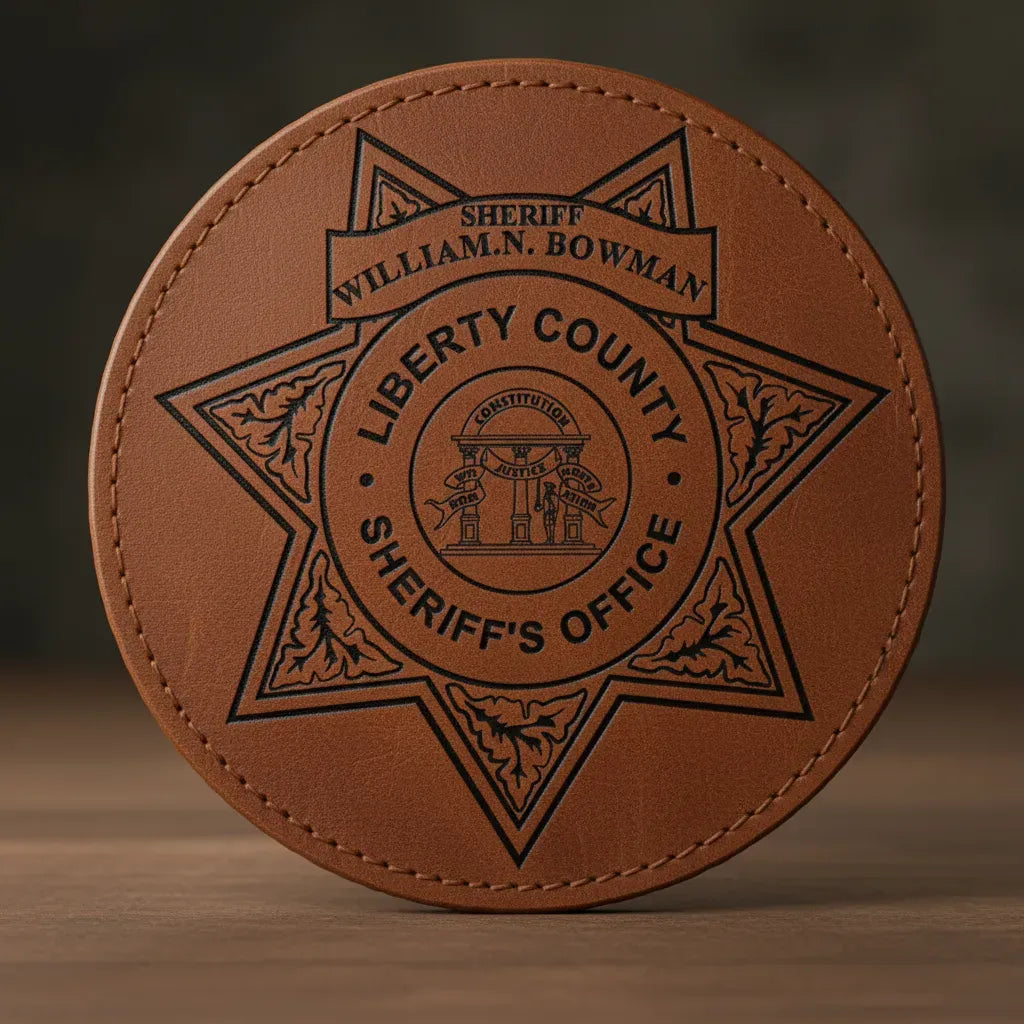 Liberty County Sheriff Badge SVG

Georgia Law Enforcement Vector Design

Sheriff Badge Engraving File

Liberty County Sign CNC File

6-Point Star Vector for Laser Cutting