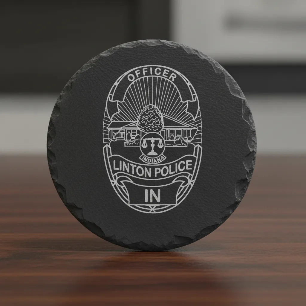 Linton Police Officer Badge SVG

Indiana Law Enforcement Vector Design

Eagle and Flags Police Badge Engraving File

Linton IN Police Sign CNC File

State of Indiana Seal Vector for Lasers