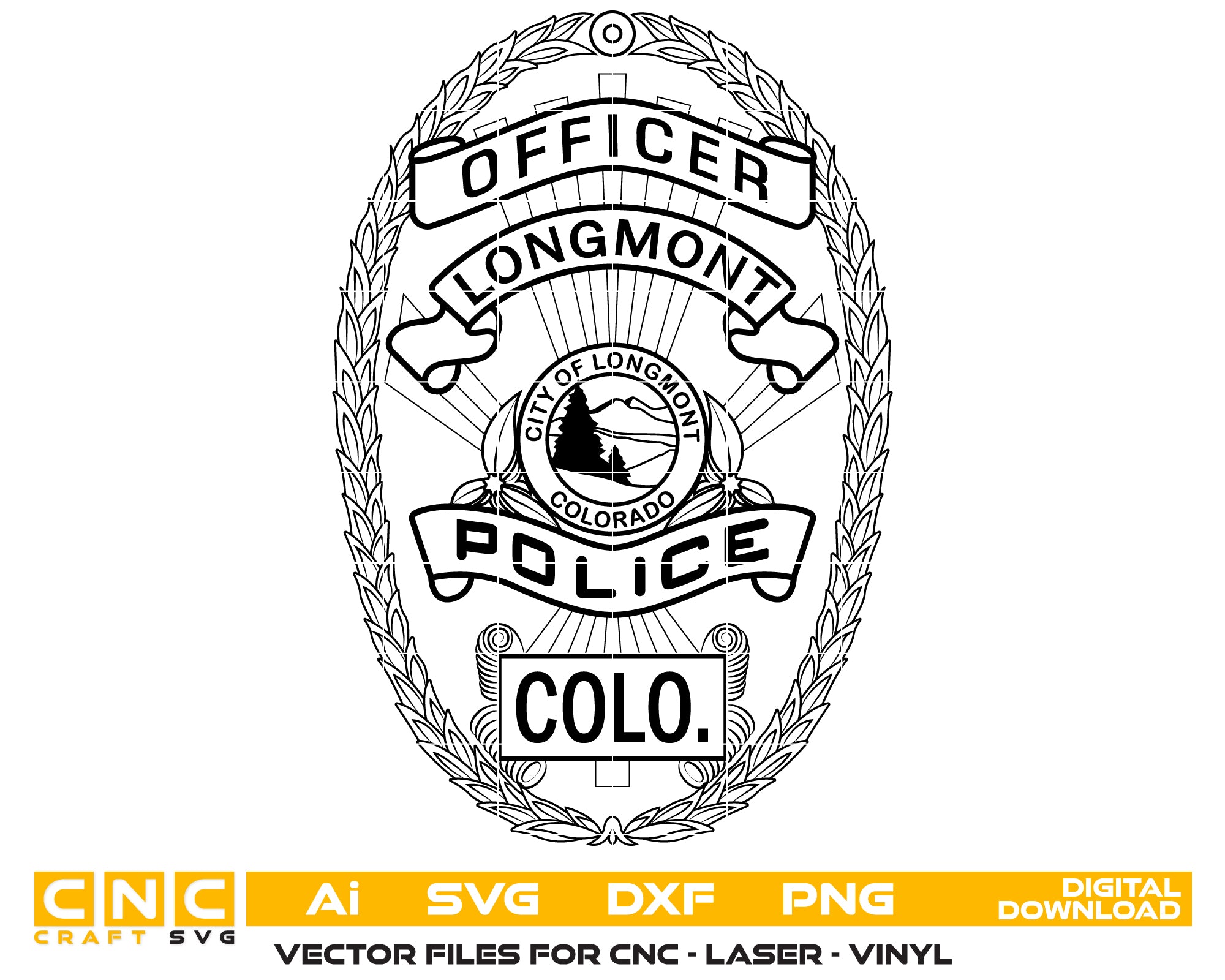 Longmont Police Officer Badge SVG
Longmont Police Badge Vector
Law Enforcement Badge Longmont
Police Officer Badge Vector
Longmont Police Department Emblem