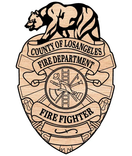 Los Angeles County Fire Department Badge SVG California Firefighter Vector