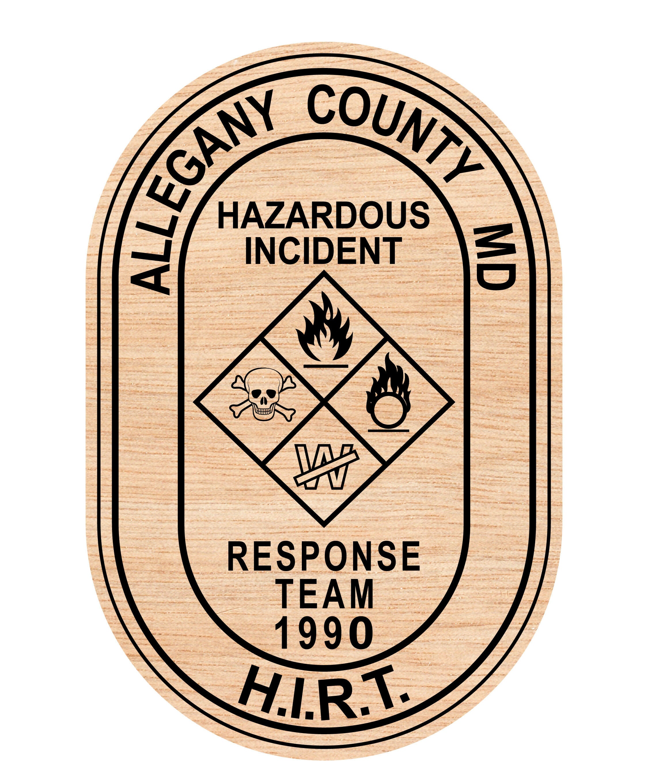 Allegany County Md H.I.R.T Logo Woodin