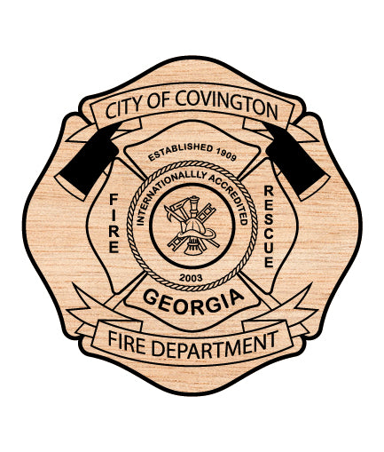 City of Covington Fire Dept Badge SVG

Georgia Firefighter Vector Design

Maltese Cross Fire Rescue Emblem

Crossed Axes Firehouse Sign Engraving File

Covington GA Fire Sign CNC Router File