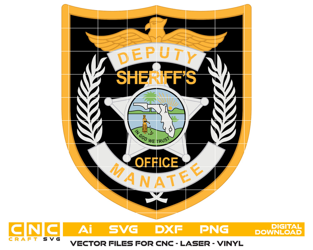 Manatee County Deputy Sheriff Color Badge SVG