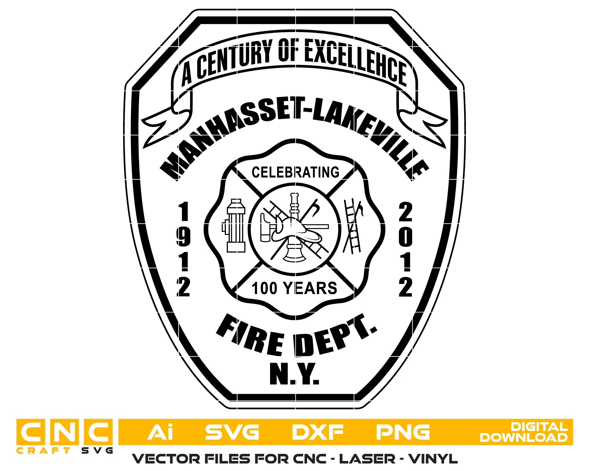 Manhasset-Lakeville Fire Department Patch SVG New York Firefighter Vector