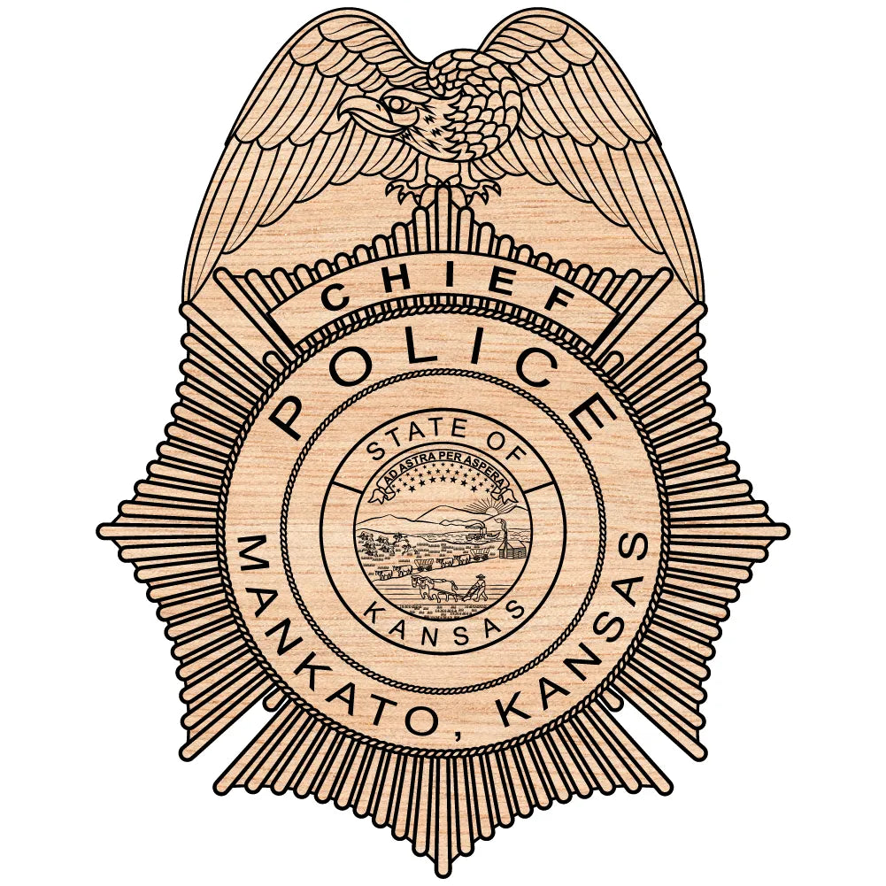 Mankato Police Chief Badge SVG Kansas Law Enforcement Vector